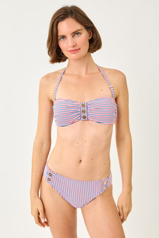 Resort White X Paradise Punch X Starlight Navy Seersucker Stripe Swim