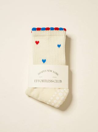 USA Mini Heart Petal Grip Sock