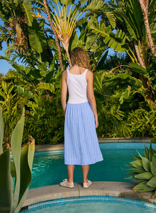 SU26-DGI-I22 - RIB TOP W/ AMALFI Y/D STRIPE BOTTOM DRESS