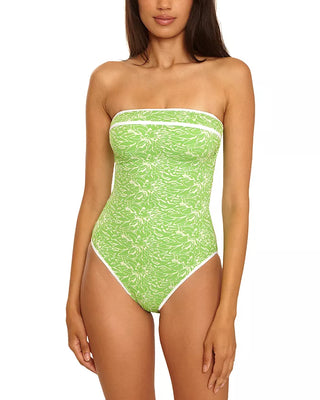 WATER LILY BANDEAU ONE PIECE SWIMSUIT