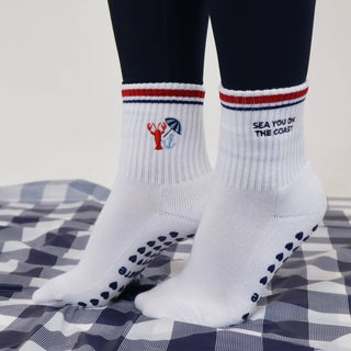 Sea You on the Coast Grip Socks