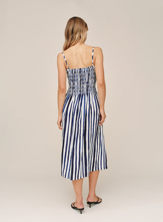 B6766-K97-304 - SMOCKED MIDI DRESS
