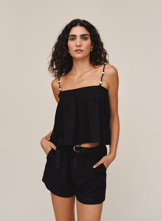 B20060-W94-302 - SMOCKED BEADED STRAP TANK