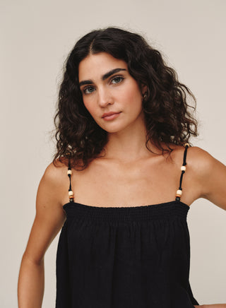 B20060-W94-302 - SMOCKED BEADED STRAP TANK
