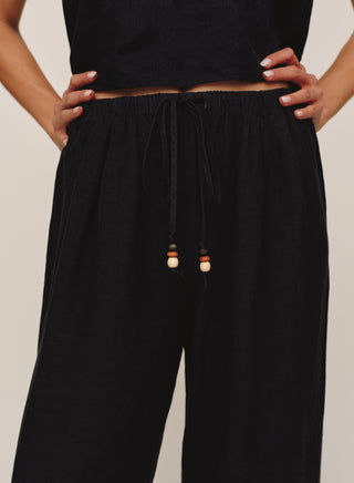 B3460-W94-302 - BEADED DRAWSTRING BEACH PANT