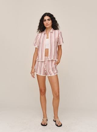 B3549-L13-304 - FRINGE HEM SURF SHORT