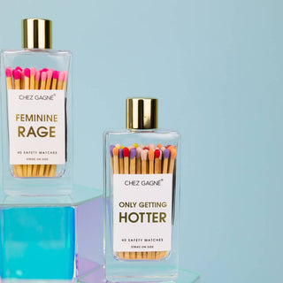 Feminine Rage Glass Bottle Matches