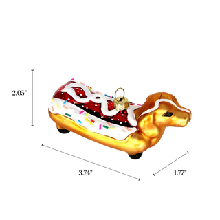 Weiner Dog Sprinkles Christmas Ornament