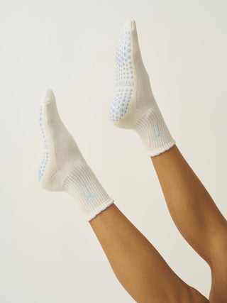 Ribbon Duo Petal Grip Sock