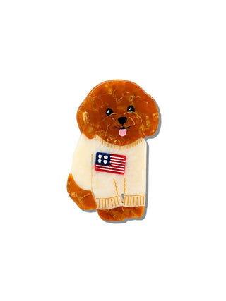 Americana Puppy Claw Clip