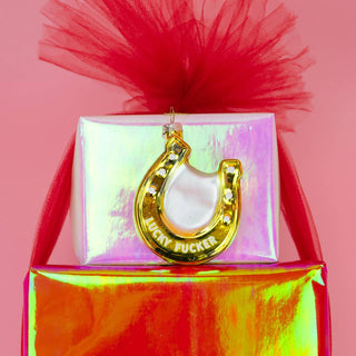 Lucky Fucker Horseshoe Ornament