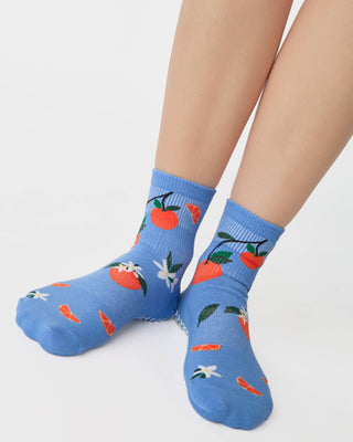 Orange Toss Ankle Grip Sock