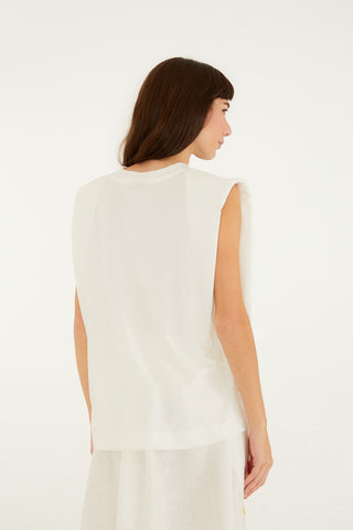 BIRDS ON BRANCH SHOULDER PADS TANK TOP