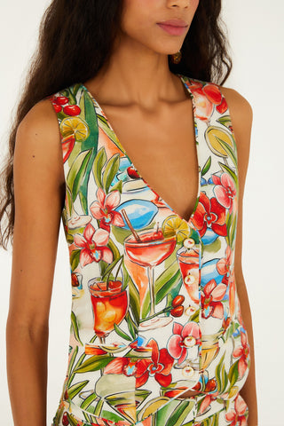 COCKTAIL OFF-WHITE SAND SLEEVELESS VEST
