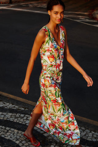 COCKTAIL OFF-WHITE SAND MIDI SKIRT