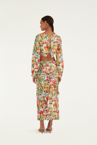 COCKTAIL OFF-WHITE SAND MIDI SKIRT