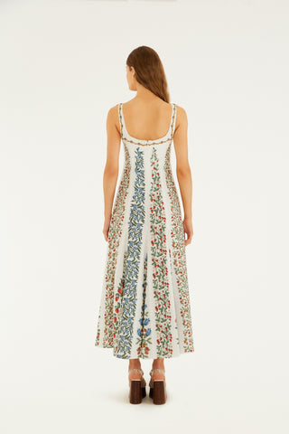 FRUIT BEAUTY OFF-WHITE MAXI DRESS
