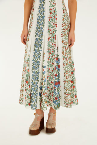 FRUIT BEAUTY OFF-WHITE MAXI DRESS