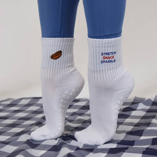 Stretch Snack Sparkle - Hotdog Grip Socks