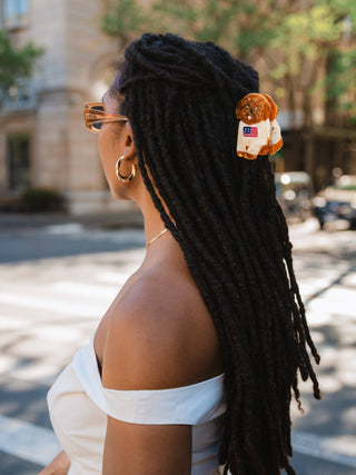 Americana Puppy Claw Clip