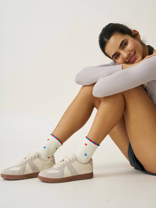 USA Mini Heart Petal Grip Sock