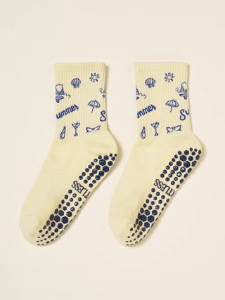 Vintage Summer Grip Sock