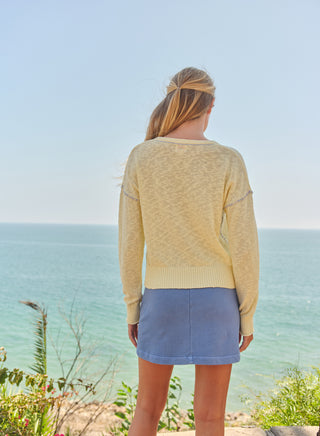 SP26-CS-H60 - V-NECK SWEATER W/ CONTRAST STITING