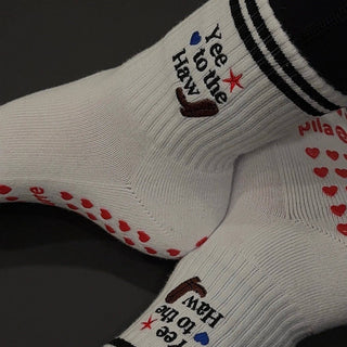 Yee To The Haw Grip Socks
