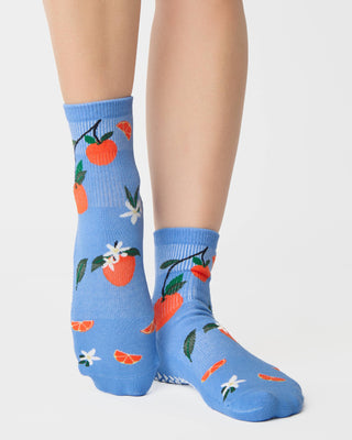 Orange Toss Ankle Grip Sock