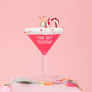 Tini Bit Festive Martini Glass Ornament