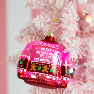 We're Nice Normal Family Ornament