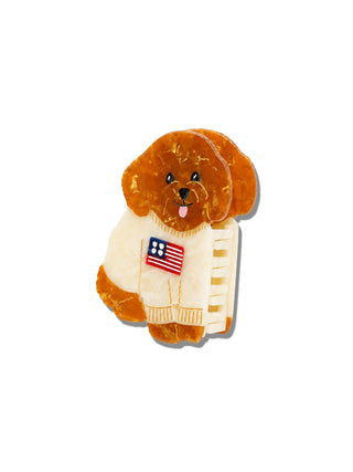 Americana Puppy Claw Clip