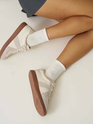 Ribbon Duo Petal Grip Sock