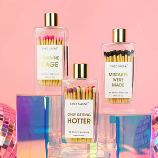 Feminine Rage Glass Bottle Matches