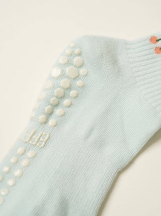 Cherry Ruffle Grip Sock