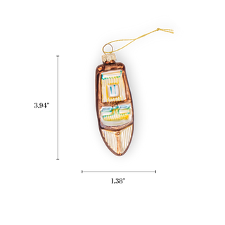 Vintage Speedboat Christmas Ornament