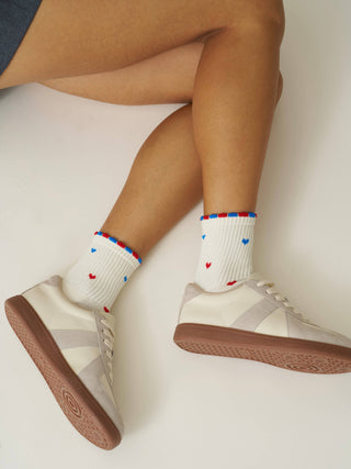 USA Mini Heart Petal Grip Sock