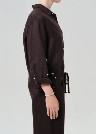 Kayla Shrunken Linen Shirt