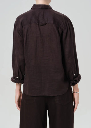 Kayla Shrunken Linen Shirt