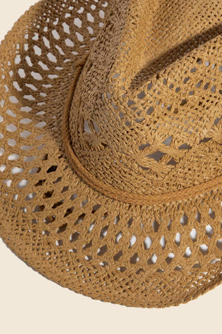 Double Strap Western Straw Hat