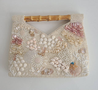 Beaded Cut Out Handle Handbag