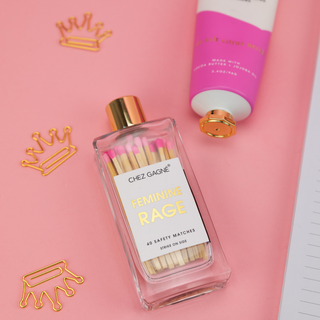 Feminine Rage Glass Bottle Matches
