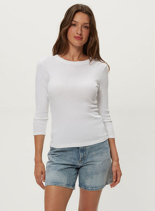 JOYCE 3/4 BUTTON SLEEVE TEE