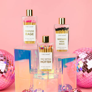 Feminine Rage Glass Bottle Matches