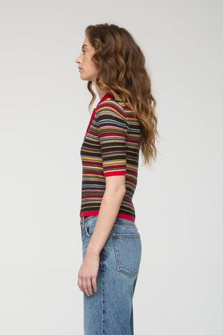 ASHLEE SHORT SLEEVE POLO SWEATER