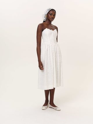 Laura Eyelet Midi Dress