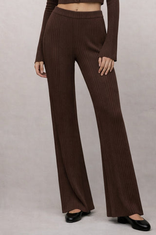 FA26-703-6428 - VARIEGATED RIB WIDE LEG PANT