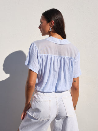 SU26-04-6308 - SUPIMA SLUB JERSEY MIXED MEDIA SURPLICE TOP