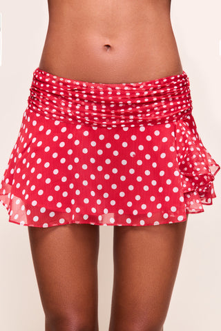 Chiffon Slit Mini Skirt