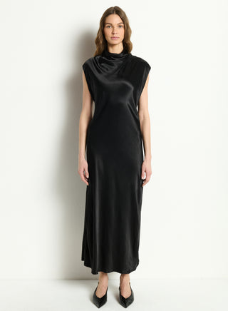 ASTRA BIAS MOCK NECK DRESS